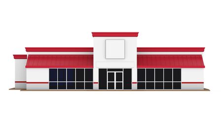 Shopping Building Icon Isolatedの写真素材