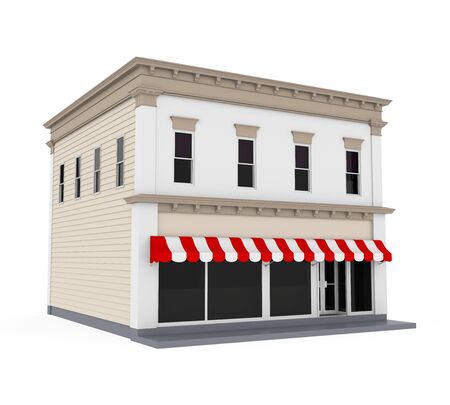 Shopping Building Icon Isolatedの写真素材