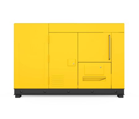 Yellow Diesel Generator Isolatedの写真素材