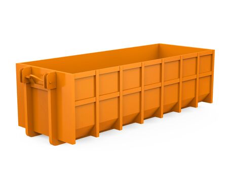 Construction Dumpster Isolatedの写真素材