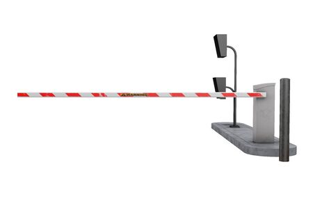 Parking Gate Barrier Isolatedの写真素材