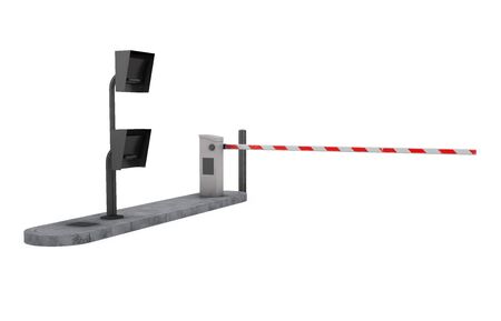 Parking Gate Barrier Isolatedの写真素材