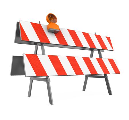 Under Construction Barrier Isolatedの写真素材