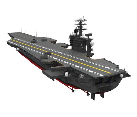Aircraft Carrier Isolatedの写真素材
