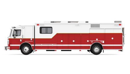 Fire Rescue Truck Isolated