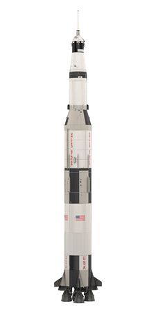 Saturn V Rocket Isolatedの写真素材
