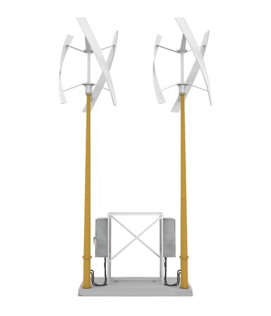 Vertical Axis Wind Turbine Isolatedの写真素材
