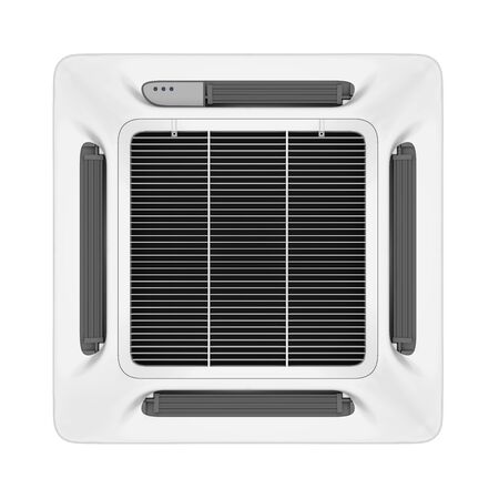 Central Air Conditioner Outdoor Unit Isolatedの写真素材