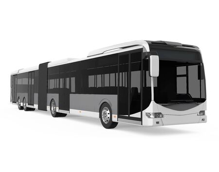 Articulated City Bus Isolatedの写真素材
