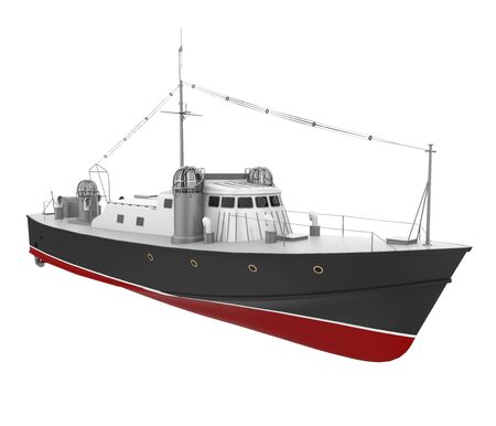 Patrol Boat Isolatedの写真素材