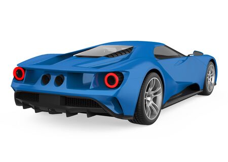 Blue Sport Car Isolatedの写真素材