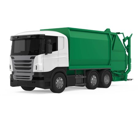 Garbage Truck Isolatedの写真素材