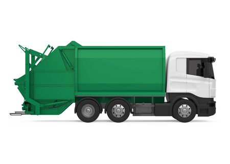 Garbage Truck Isolatedの写真素材