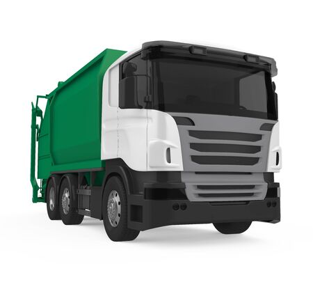 Garbage Truck Isolatedの写真素材