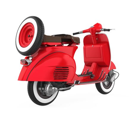 Vintage Scooter Motorcycle Isolatedの写真素材