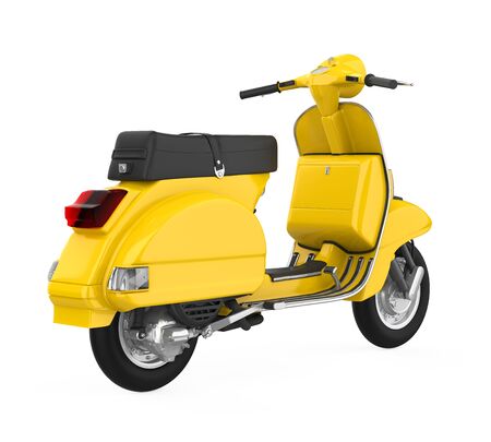 Vintage Scooter Motorcycle Isolatedの写真素材