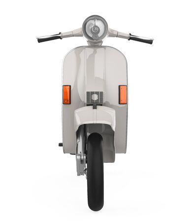 Vintage Scooter Motorcycle Isolatedの写真素材