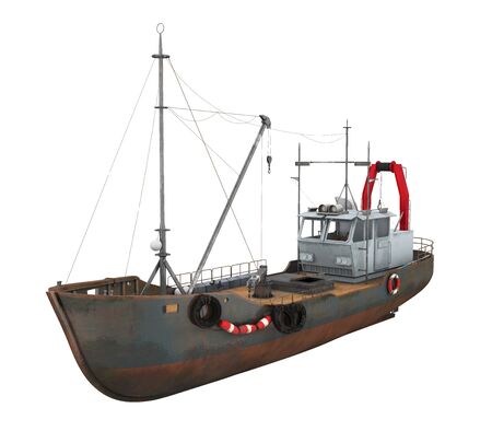 Fishing Ship Isolatedの写真素材
