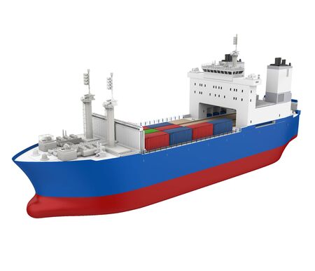 Freight Ship Isolatedの写真素材