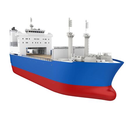 Freight Ship Isolatedの写真素材