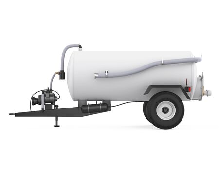 Water Tank Trailer Isolatedの写真素材