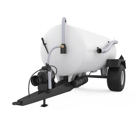 Water Tank Trailer Isolatedの写真素材