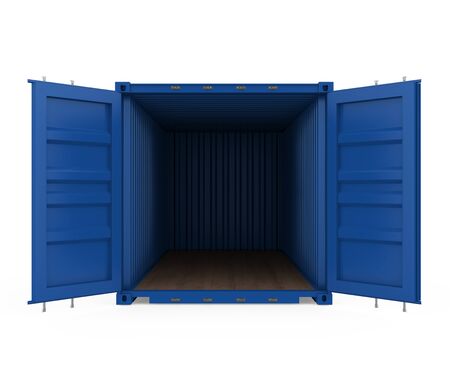 Open Shipping Container Isolatedの写真素材