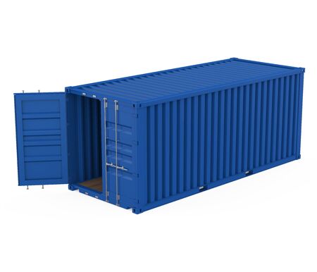 Open Shipping Container Isolatedの写真素材