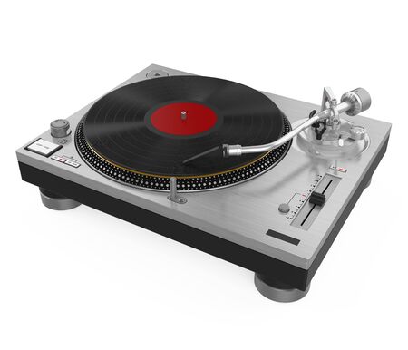 DJ Turntable Isolatedの写真素材