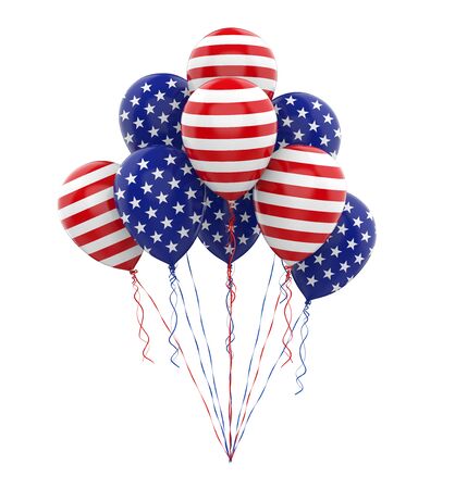 US Patriotic Balloons Isolatedの写真素材