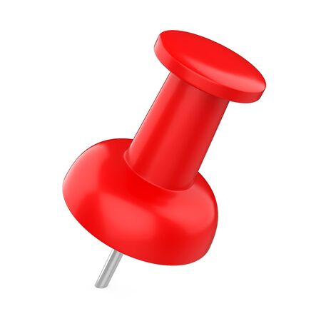 Red Thumbtack / Push Pin Isolatedの写真素材
