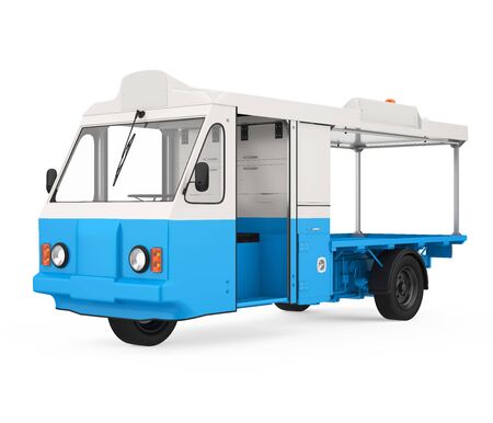 Milk Float Van Isolatedの写真素材