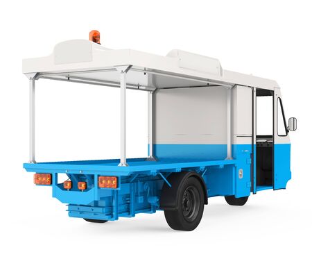 Milk Float Van Isolatedの写真素材