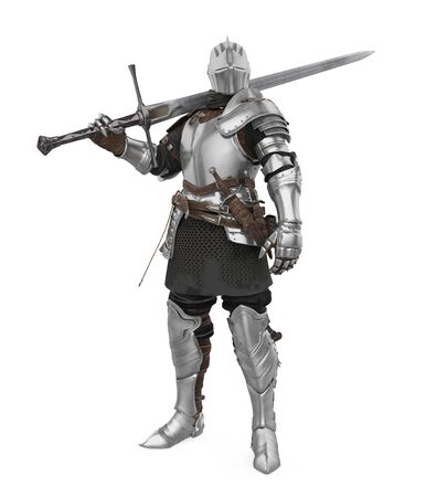 Medieval Knight Armor Isolatedの写真素材