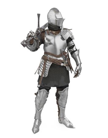 Medieval Knight Armor Isolatedの写真素材
