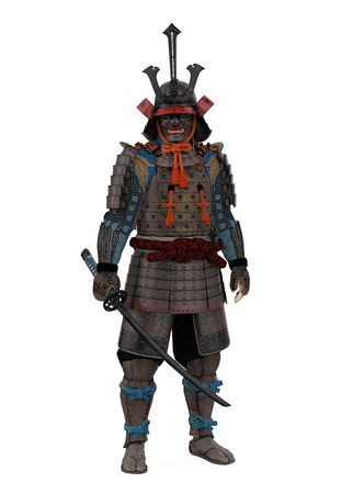 Samurai in Armor Isolatedの写真素材