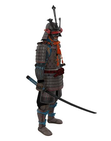 Samurai in Armor Isolatedの写真素材
