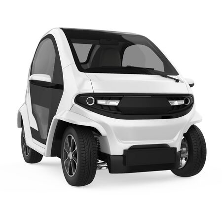 Electric Car Vehicle Isolatedの写真素材
