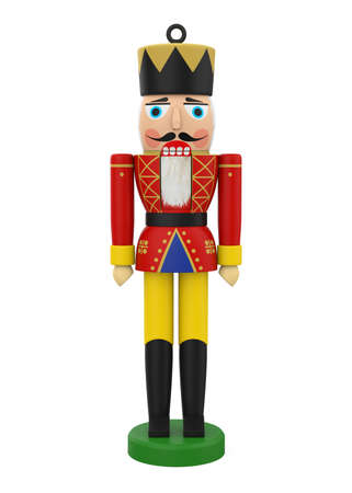 Christmas Nutcracker Toy Soilder Isolatedの写真素材