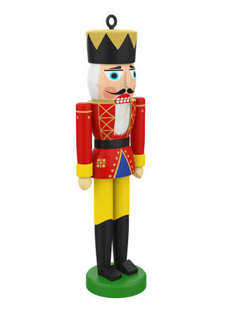 Christmas Nutcracker Toy Soilder Isolatedの写真素材