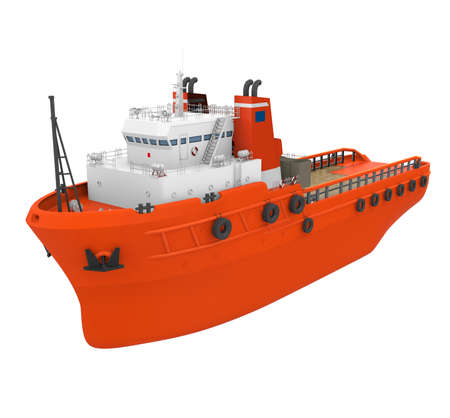 Anchor Handling Tug Supply Vessel Isolatedの写真素材