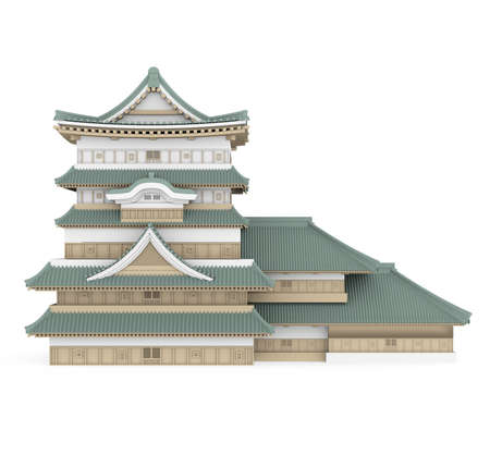 Japanese Castle Isolatedの写真素材
