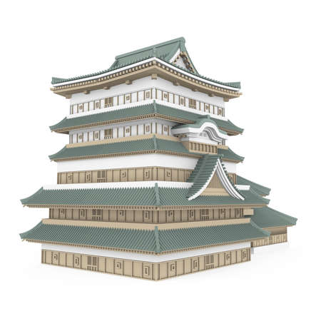 Japanese Castle Isolatedの写真素材