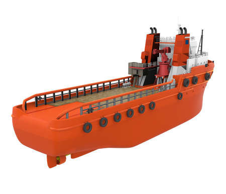 Anchor Handling Tug Supply Vessel Isolatedの写真素材