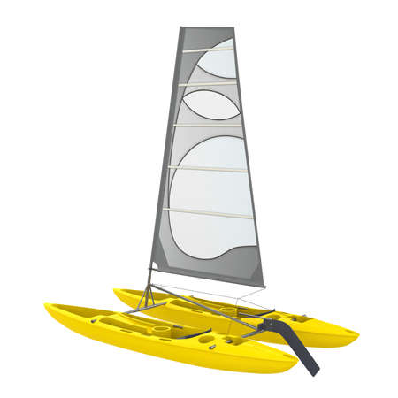 Kayak Sailboat Isolatedの写真素材