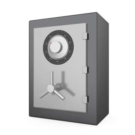Steel Safe Box Isolatedの写真素材