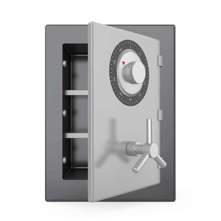 Steel Safe Box Isolatedの写真素材