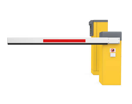 Parking Gate Barrier Isolatedの写真素材
