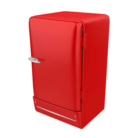 Retro Refrigerator Isolatedの写真素材