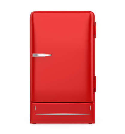 Retro Refrigerator Isolatedの写真素材